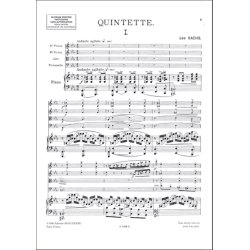 Quintette Op 77 Piano Et Quatuor A Cordes
